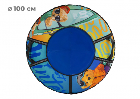 Тюбинги из влагозащитного оксфорда с принтом 